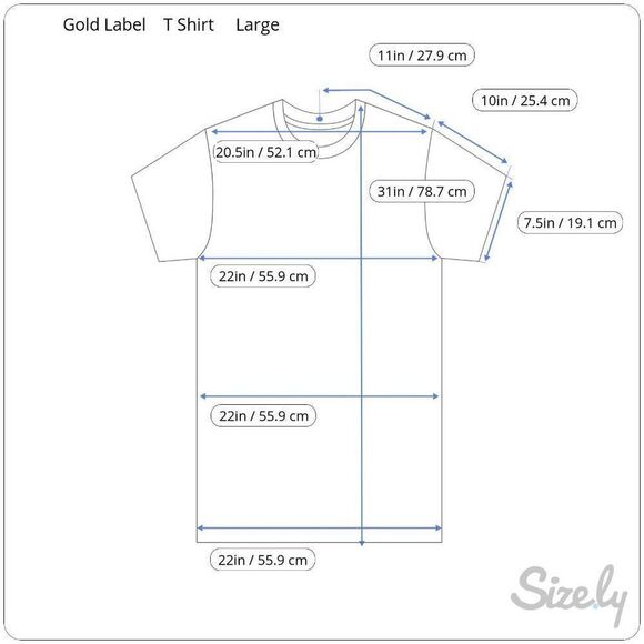 Gold Label Mens T Shirt Top Short Sleeve Dice Pattern Black White Large READ - Picture 9 of 9